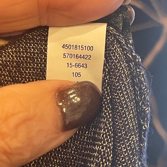 WHBM Boxy Layer Navy Shimmer Pullover Poncho Sweater Size XS (Runs Large)πβ¨π - Picture 16 of 16